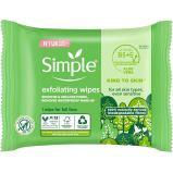 Simple, Exfoliating Face Wipes cleansing wipes for sensitive skin, 20 wipes - 1 miniature
