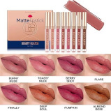 НАБОР Из 8 Матовых Жидких Губных ПОМАД — ЧАШКА С АНТИПРИГАРНЫМ Покрытием, Водонепроницаемая, СТОЙКАЯ, Выпуск Для ДНЯ рождения — прочный косметический - 1 miniature