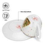 Fissman, Cup And Saucer 260ml, Christmas, New Bone China - 2 miniature