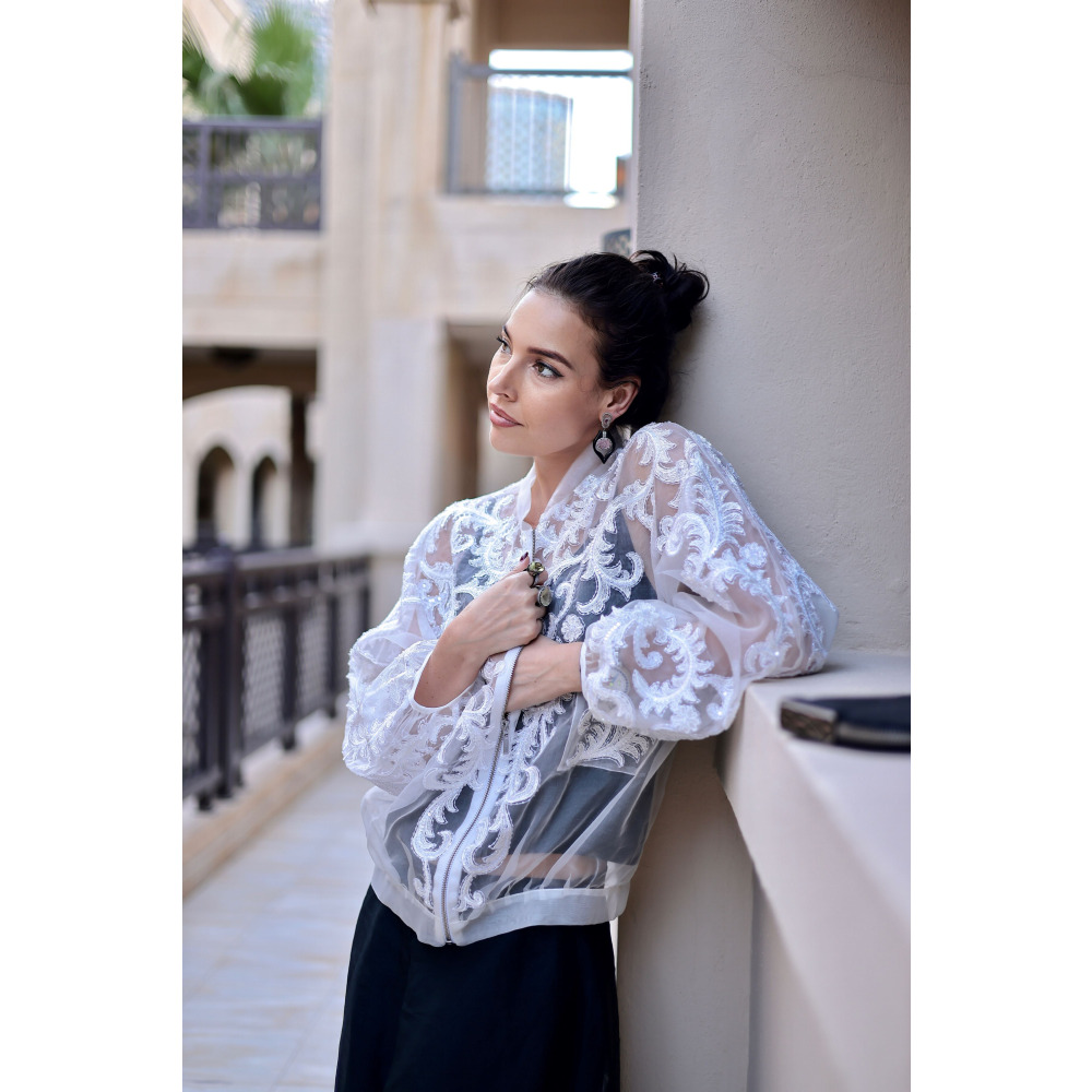 Asian SPIRIT, Бомбер Off White Symphony, СВОБОДНЫЙ Размер (xs-xl) - 7