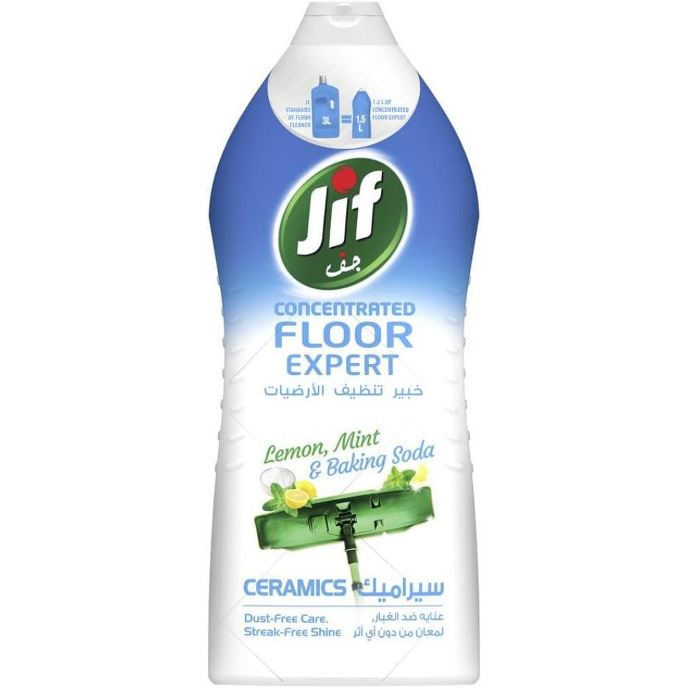 Jif / Floor cleaner, Concentrated floor expert ceramic, Lemon mint and baking soda, 3.30 lbs (1.5 l) - 1