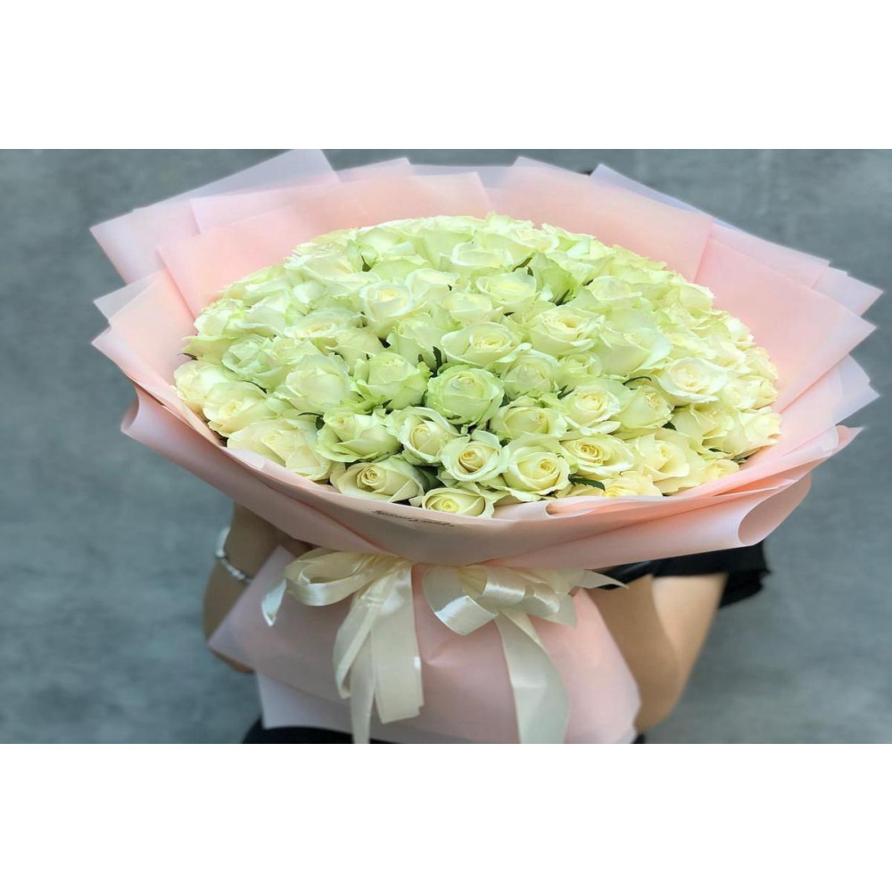 Вечно Элегантный Букет белых Роз - 1