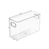 Idesign Linus StorageOrganiser Box With Handles, Made Of Plastic, Clear, Large - 2 miniature