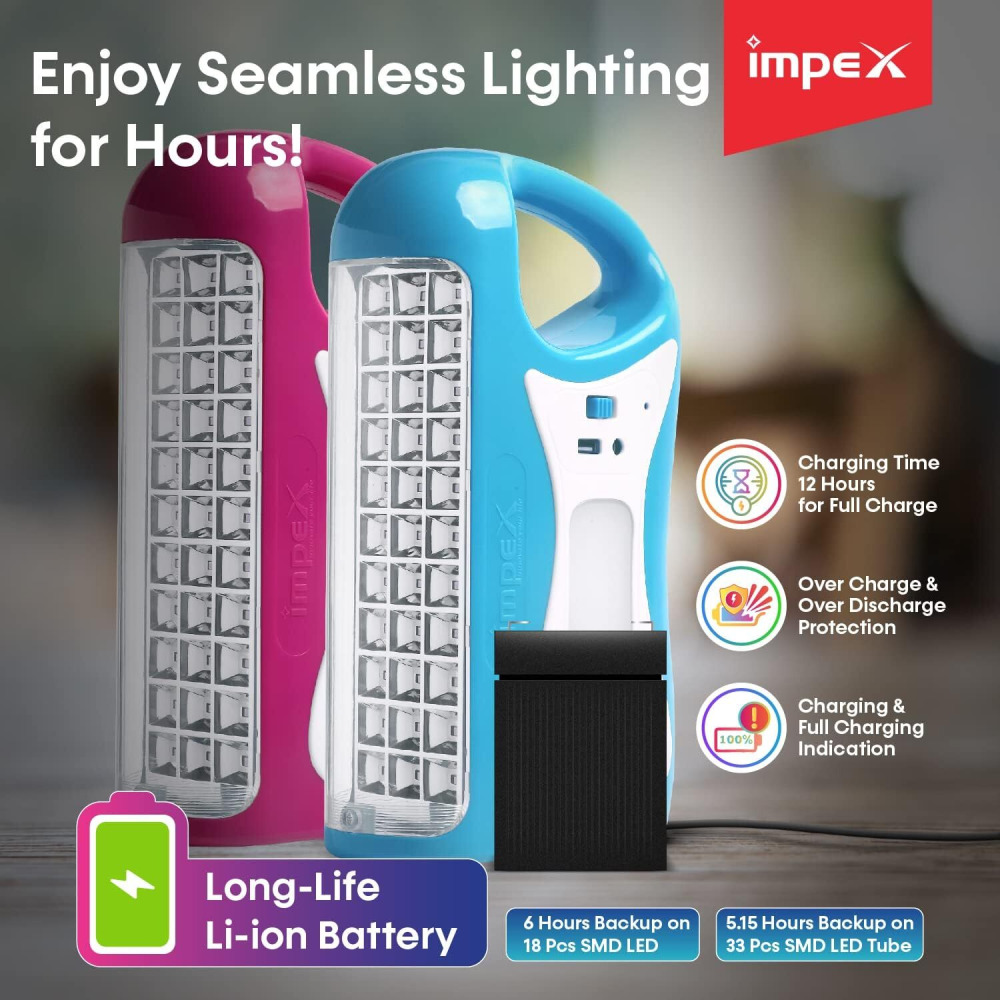 Фонарь Impex Cb 2284 АККУМУЛЯТОРНЫЙ 33 ШТ. Led 6В 4500МАЧ 2 ШТ. (многоцветный) - 7