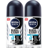 NIVEA MEN Шариковый Антиперспирант для МУЖЧИН, Черный И Белый, Невидимая Защита, СВЕЖЕСТЬ, 2X50 мл - 1 miniature