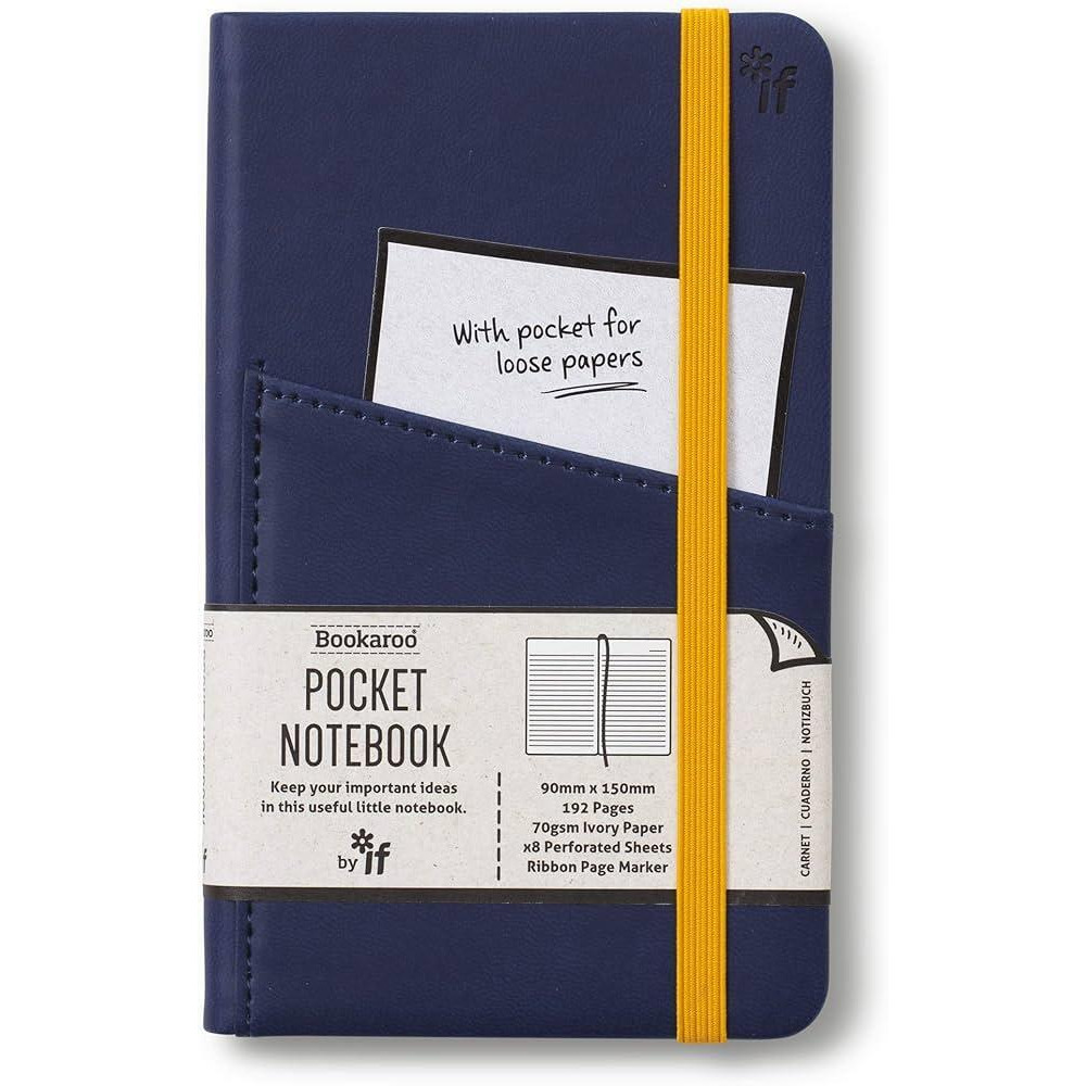 Bookaroo Pocket Notebook (A6) Journal Navy - 1