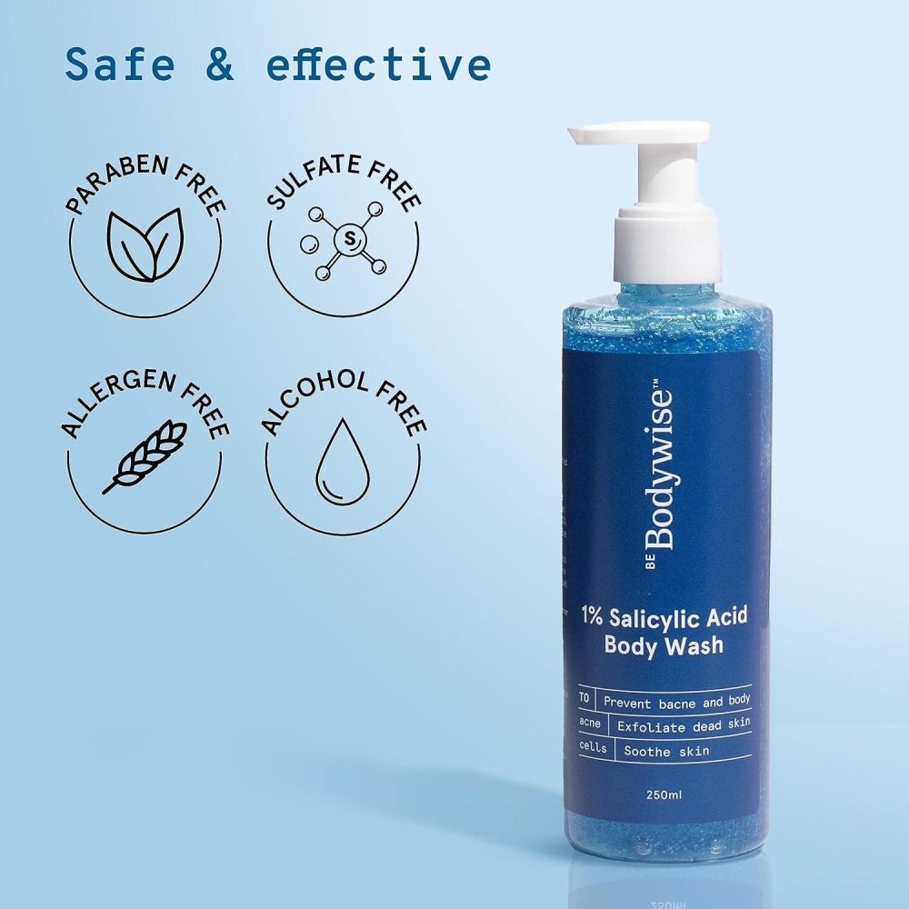 Be Bodywise 1% Salicylic Acid Body Wash Gel 250ml - 7