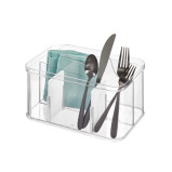 Interdesign Crisp Cutlery Tote Clear - 1 miniature