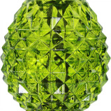 Exhart Solar Metal and Glass Pineapple Garden Stakes Green - 2 miniature