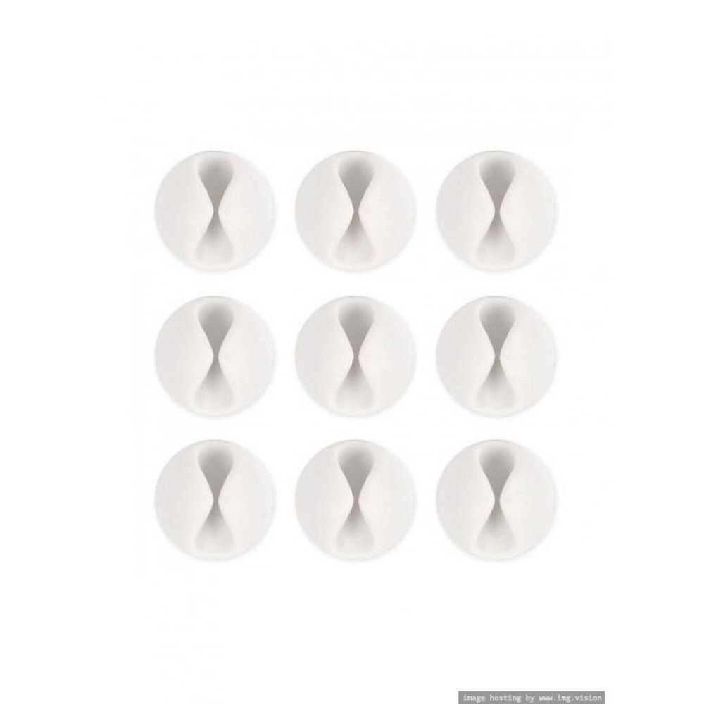 Bluelounge Cable Drop Mini White Pack of 9 - 1