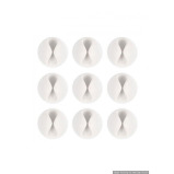 Bluelounge Cable Drop Mini White Pack of 9 - 1 miniature