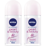 NIVEA Шариковый Антиперспирант для ЖЕНЩИН, Экстракты ЖЕМЧУГА И Жемчуга BEAUTY, 2X50 мл - 1 miniature