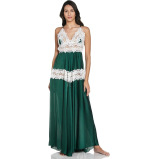 Nightgown Hidden Beauty Lingerie Divine Decadence V-Neck, Olive, one size - 1 miniature