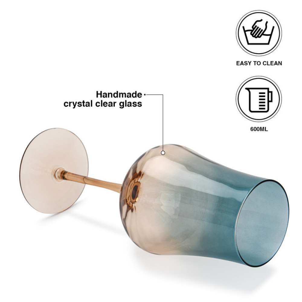 Fissman 2-Piece Red Wine Glasses 600ml Glass - 2