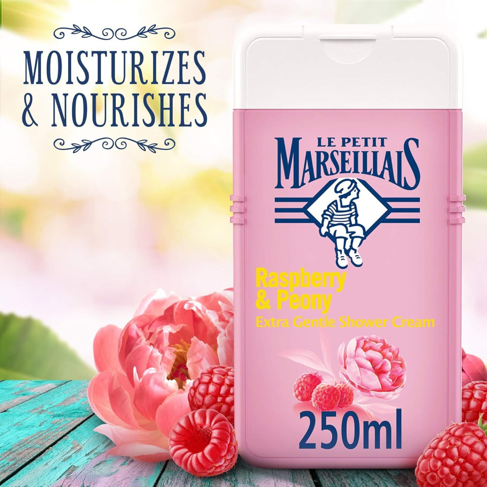 Le Petit Marseillais Peony and Raspberry Extra Gentle Shower Cream, 250ml - 2