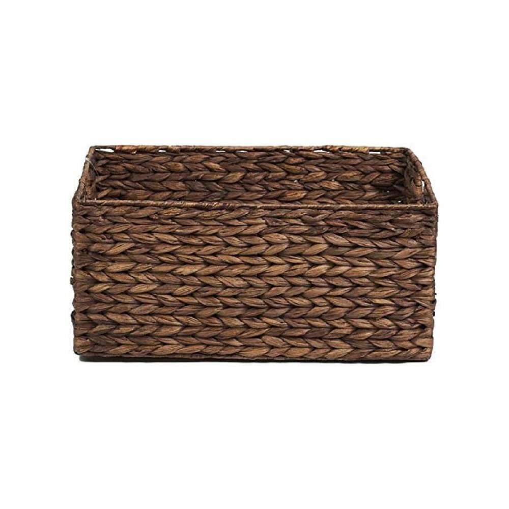 Homesmiths Large Water Hyacinth Storage Basket with Handle Brown 44 x 30 x 20 cm - 4