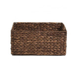 Homesmiths Large Water Hyacinth Storage Basket with Handle Brown 44 x 30 x 20 cm - 4 miniature