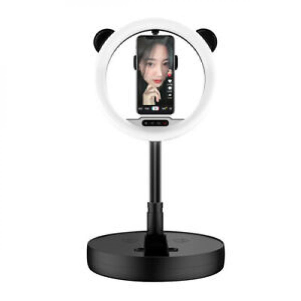 MAKE UP MIRROR LED Adjustable Ring Light Selfie Stand - Black - 4