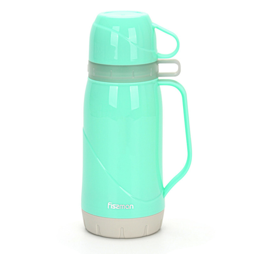 Fissman Thermal Vacuum Flask with Glass Liner Green 600ml - 1