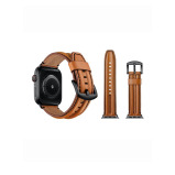 Perfii Humped Leather Replacement Band For Apple Watch 41/40/38mm Series 8/7/6/5/4/SE - 2 miniature