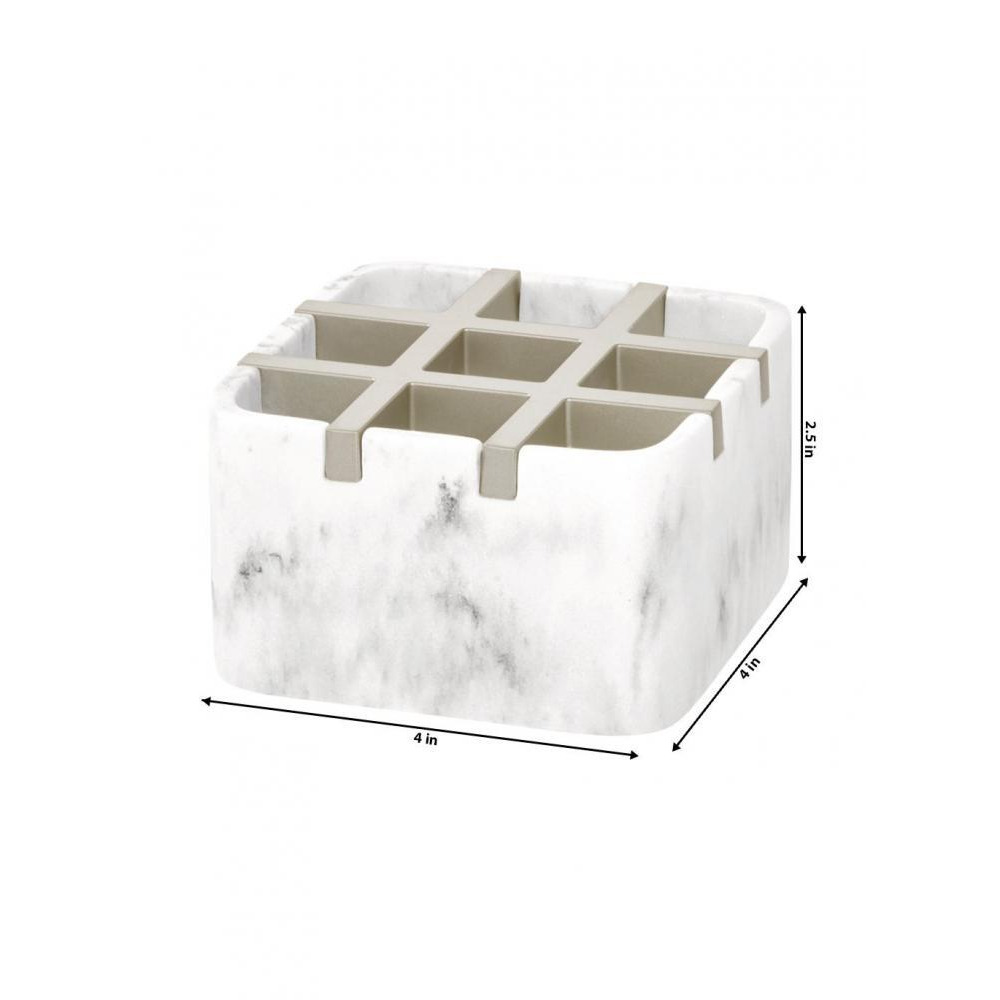 Косметический органайзер Inter Design Dakota Белый Мраморный Атлас - 2