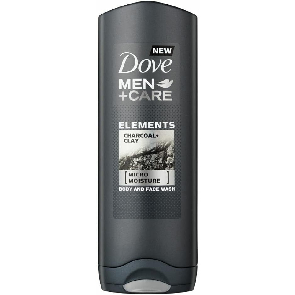 Dove, Body Wash Mens, Charcoal & Clay, 400Ml - 1