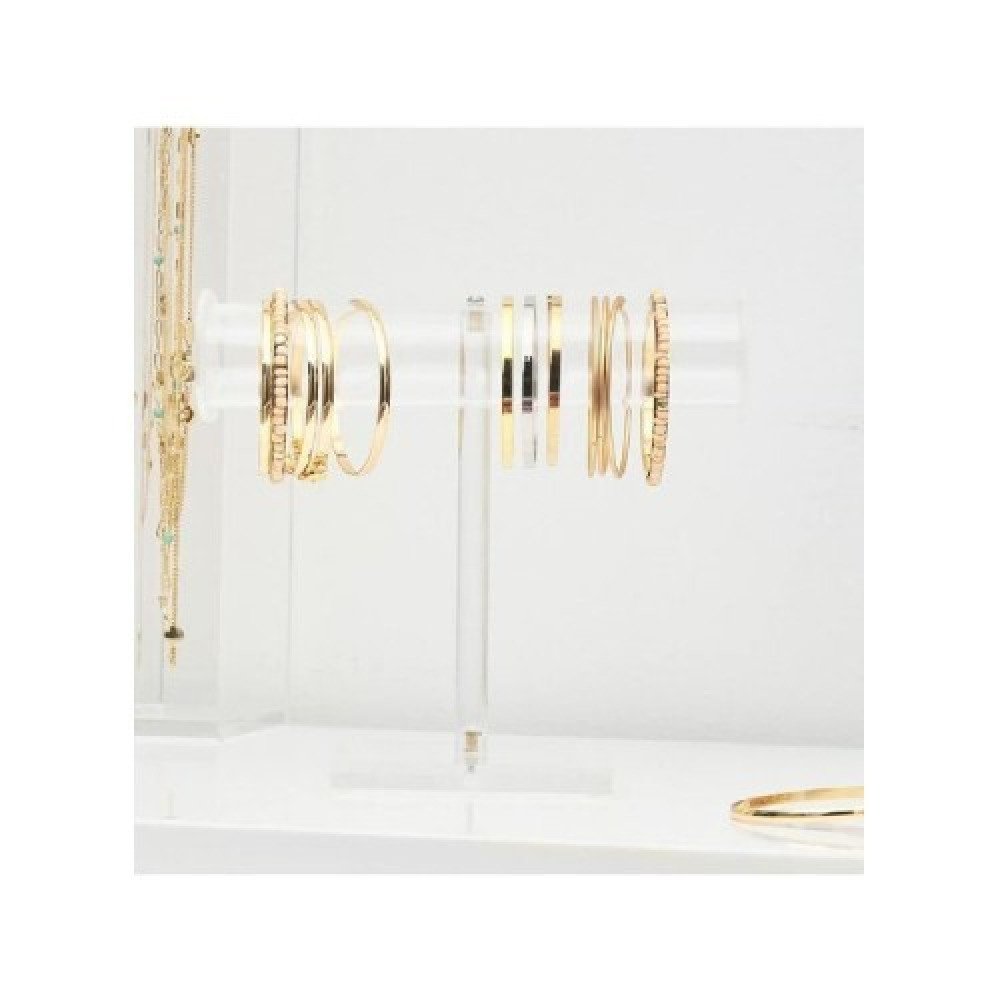 Homesmiths Vanity Acrylic T-Shaped Necklace Display Stand Clear - 3