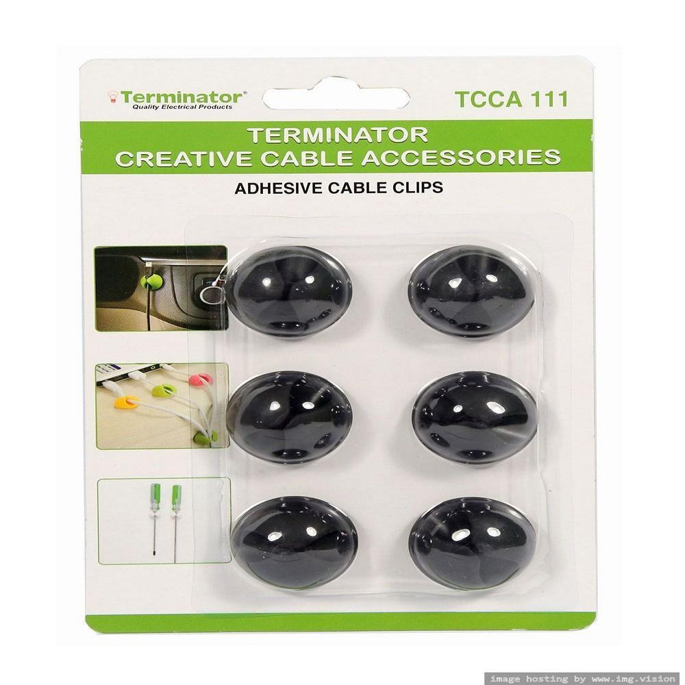 Бренд Terminator, Креативные Кабельные Аксессуары, Клейкие Кабельные Зажимы, 6 Штук В Одной Упаковке - 1