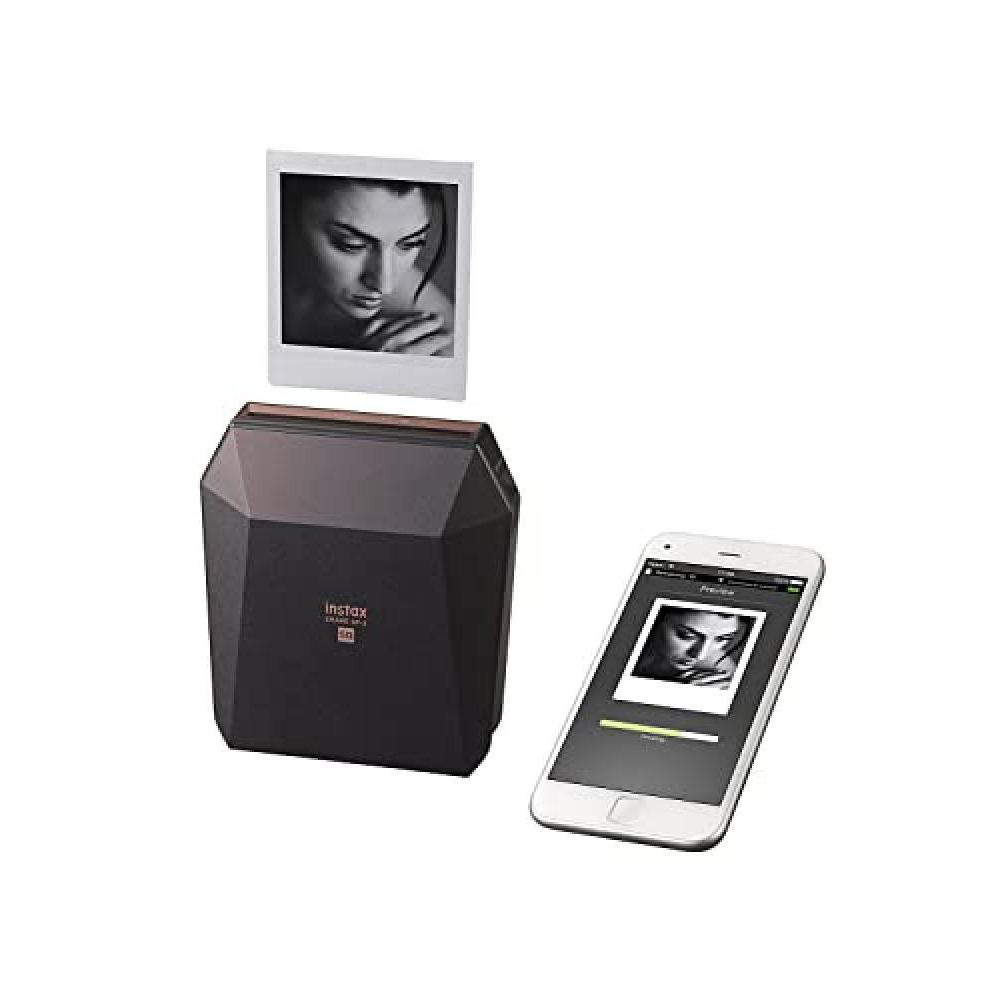 Fujifilm Instax Share SP3 Square Smartphone Printer with 2 Assorted Film, Black,Extra Large - 1