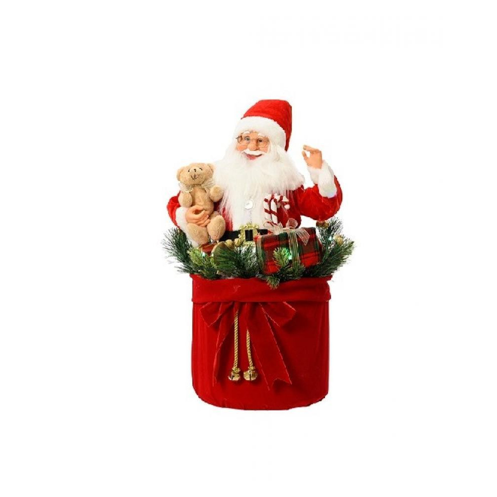 Kaemingk Decoris 63cm Santa Polyester Plastic Body with Red Santa Suit - 1