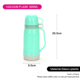 Fissman Thermal Vacuum Flask with Glass Liner Green 600ml - 2 miniature