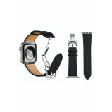 Perfii Supreme Folding Leather Replacement Band For Apple Watch 49/45/44/42mm Series Ultra/8/7/6/5/4/SE - 2 miniature
