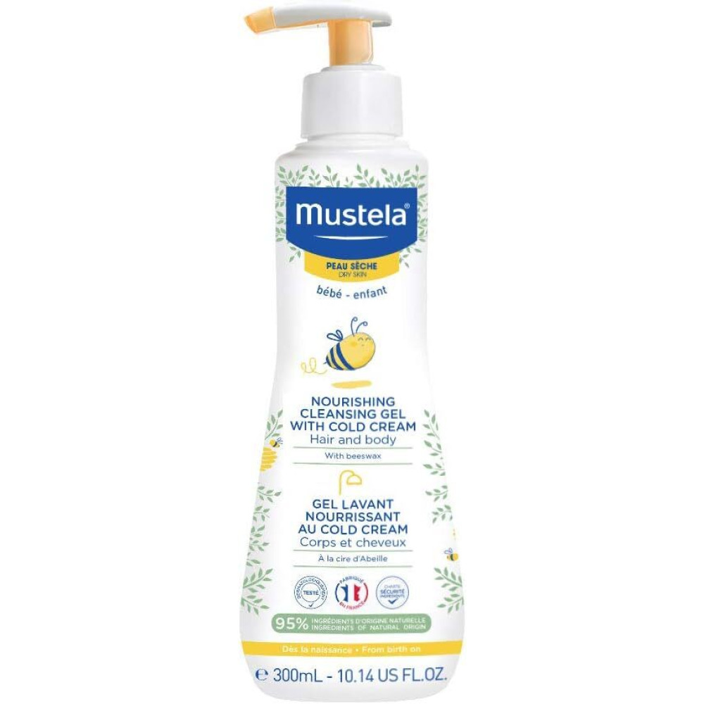 Mustela Nourishing Washing Gel With Cold Cream And Bee Wax 300Ml - 1