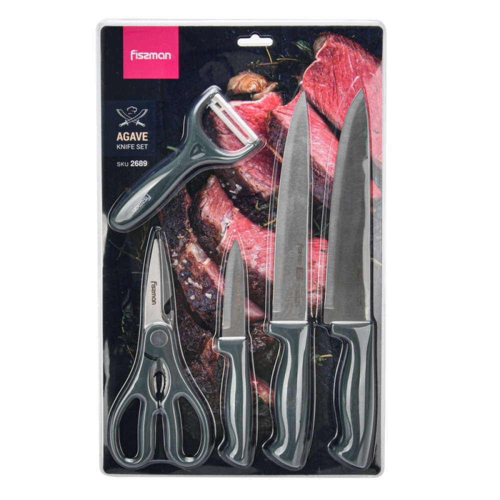 Fissman 5-Piece Knife Set Agave 3cr13 Steel - 6