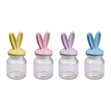 Gems Easter Ribbed Glass Jar 250Ml Assorted, 1 Piece - 1 miniature