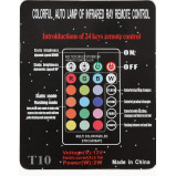 Multi Color LED Light Systems Lamp for Car Remote Control, Model T10 - 4 miniature