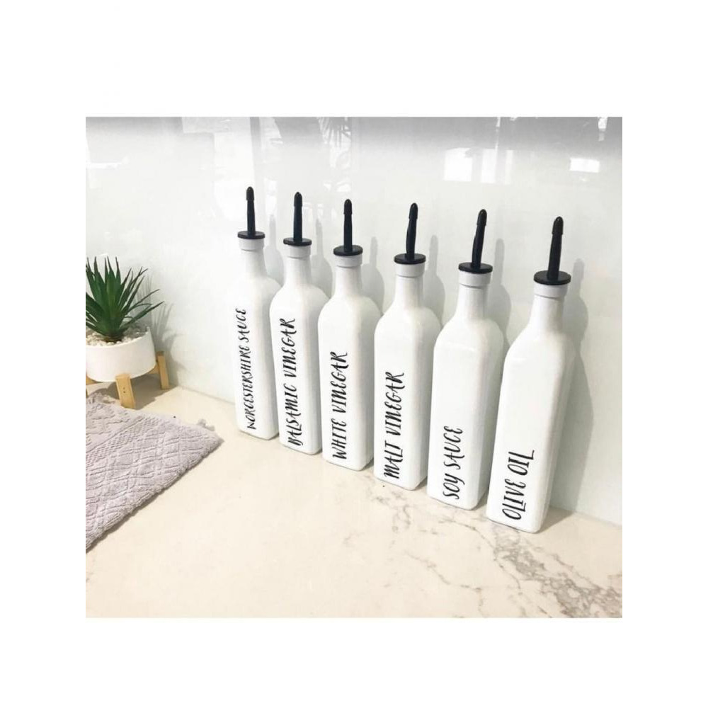Little Storage 500ML Oil  Vinegar Bottles White - 5