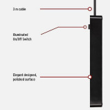 Brennenstuhl Extension 4 way 2 USB 3Metre Black - 3 miniature