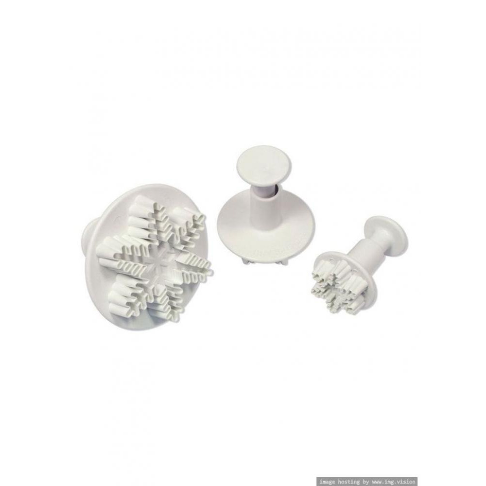 Pme Novelty Plunger Cutter S, M & L Snowflake Set Of 3 - 3