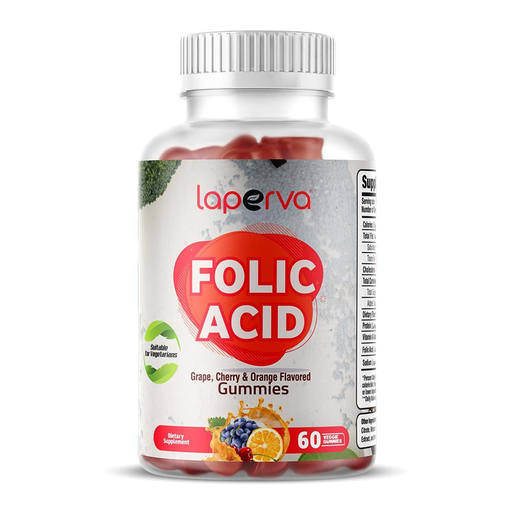 Laperva Folic Acid, Grape, Cherry \& Orange, 60 Veggie Gummies - 1