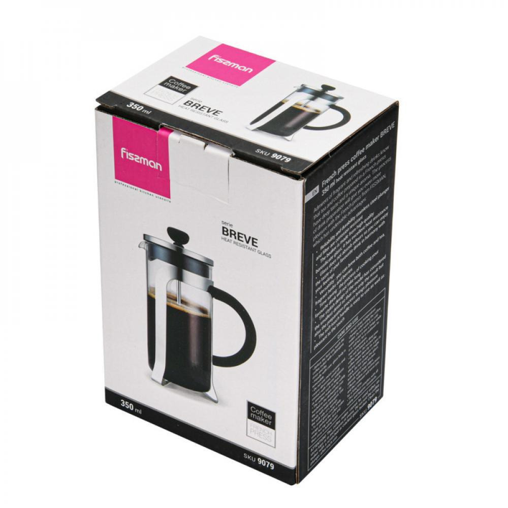 Fissman French Press Coffee Maker BREVE 350ml (Borosilicate Glass) - 4