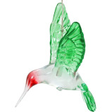 Exhart Solar Flower Wind Chime with 8 White LEDs Green Hummingbird - 2 miniature