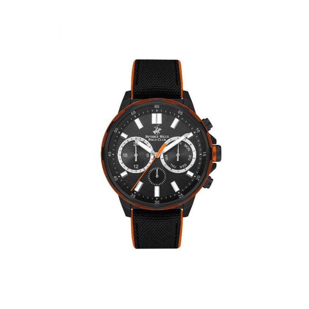 بيفرلي هيلز بولو كلوب ساعة رجالية متعددة الوظائف بمينا اسود - BP3402X.651 - 1