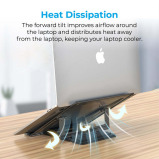 Promate DESKMATE-5 Многоуровневая Регулируемая Подставка Для ноутбука - 3 miniature