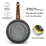 Fissman Deep Frying Pan Aluminum With Non-Stick Coating Capella Series With Induction Bottom Black/Brown 24cm - 3 miniature