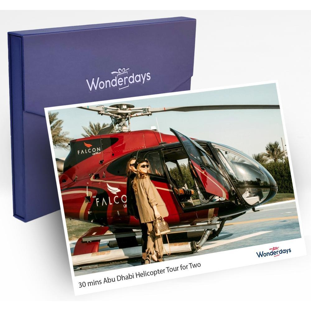 Wonderdays Premium Gift Box - 30 mins Abu Dhabi Helicopter Tour for Two - Unique gift for christmas, birthdays and any other occasion - 1