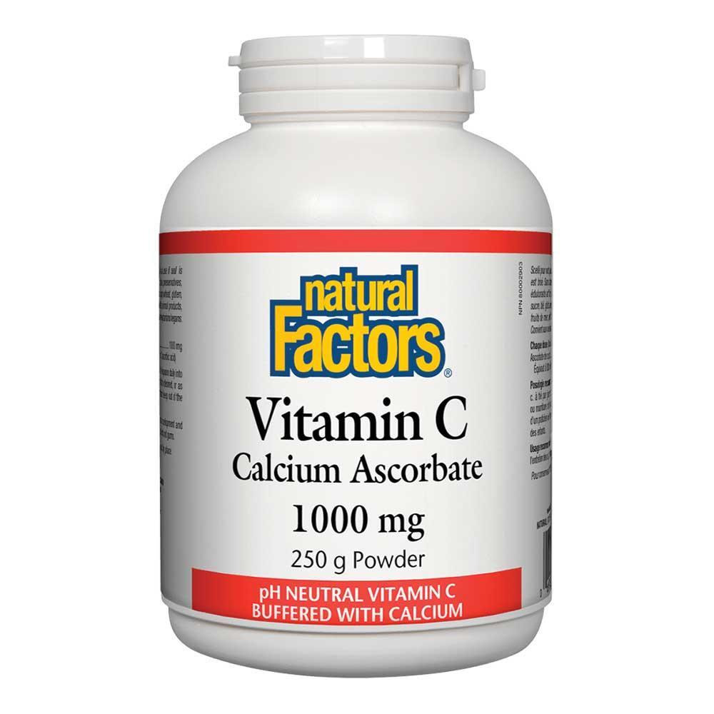Natural Factors Vitamin C Calcium Ascorbate Powder, 250 Gm, 1000 mg - 1