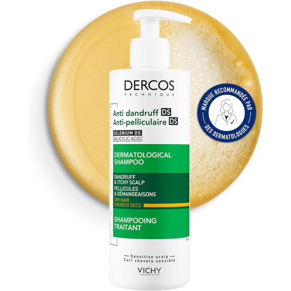 Vichy Anti-Dandruff Ds Shampoo For Dry Hair, 390 ml - 1