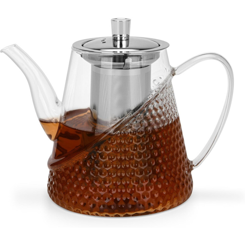 Fissman Tea Pot 1000ml with Stainless Steel Filter Borosilicate Glass - 1