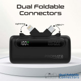 Promate Ultra-Compact Fast Charging Power Bank with Dual foldable USB-C™ & Lightning Connectors - 7 miniature
